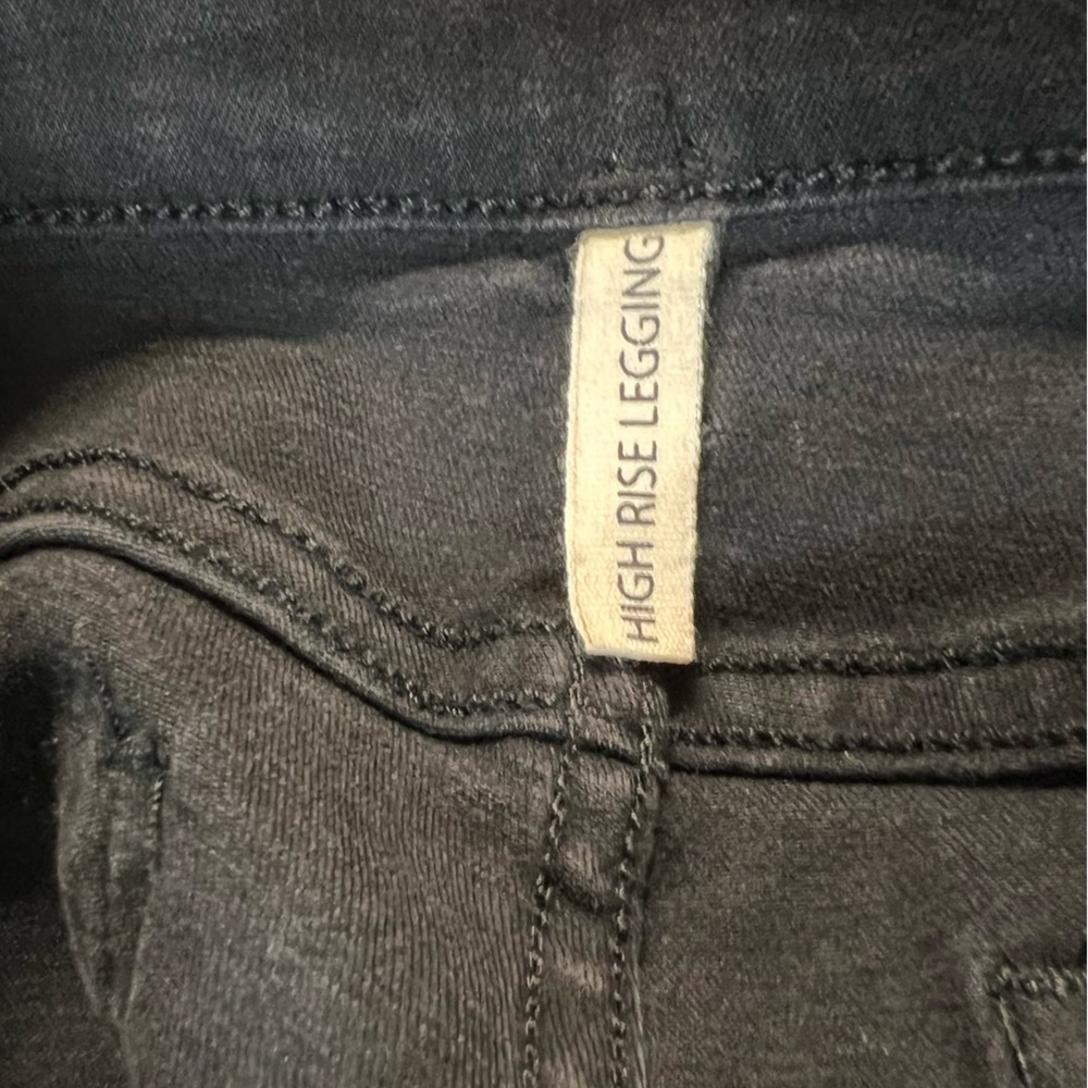 Rag And Bone High Rise Legging Size 26 Black Stretch Denim Made In U.S.A. Dark - Picture 4 of 11